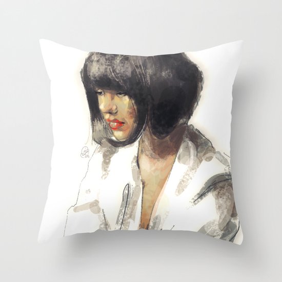 outro. Throw Pillow