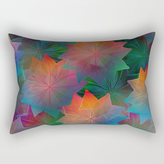 Skeleton Leaf Abstract 2 Rectangular Pillow