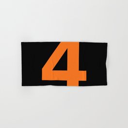 Number 4 (Orange & Black) Hand & Bath Towel