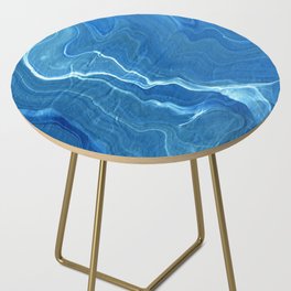 Blue Marble Abstraction Side Table