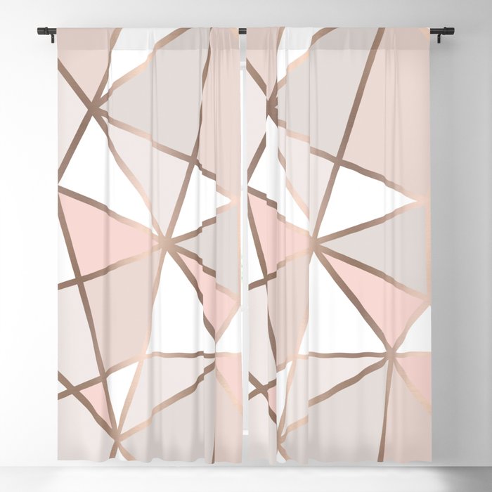 Rose Gold Perseverance Blackout Curtain