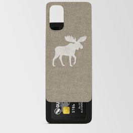 White Moose Silhouette Android Card Case