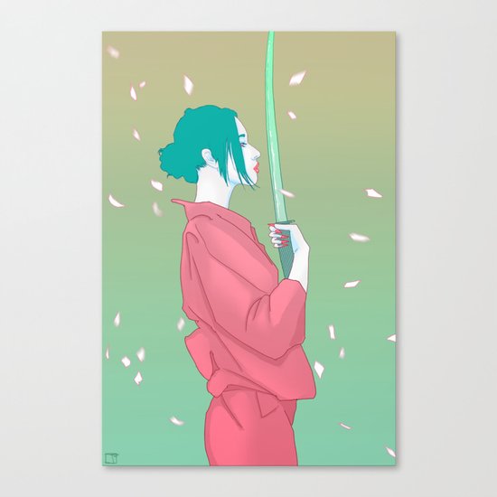Samurai Girl Canvas Print