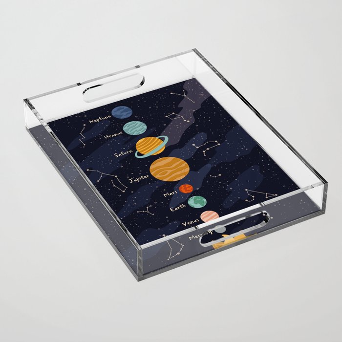 Solar system for kids Acrylic Tray