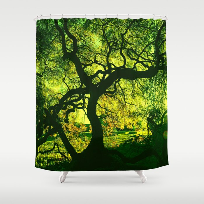 Green is the Tree Shower Curtain