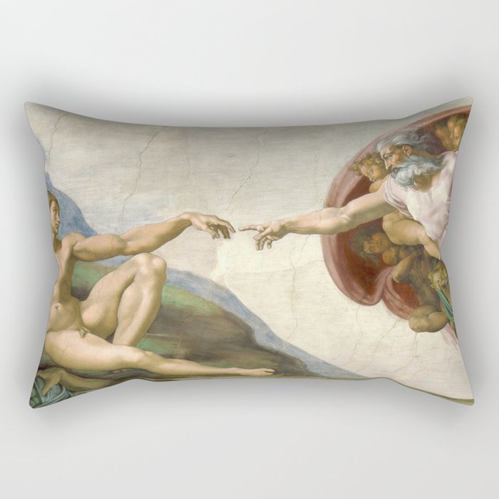 Michelangelo - Creation of Adam Rectangular Pillow