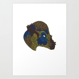 Pachycephalosaurus Art Print