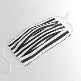 Abstract Black and White Stripe Lines 15 Face Mask