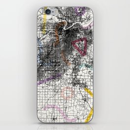 City Map of Overland Park, USA iPhone Skin