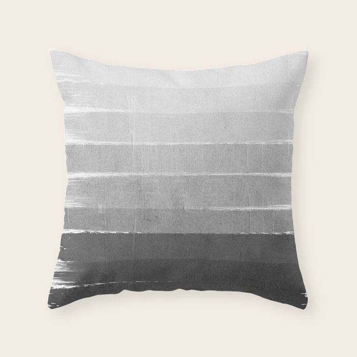 Brushstroke Ombre Grey, Charcoal, minimal, Monochrome, black and