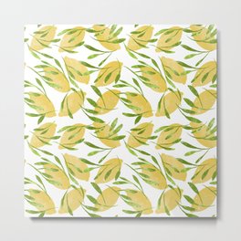 lemon pattern Metal Print