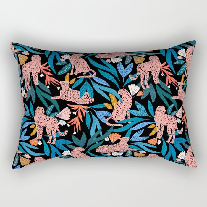 Cheetah jungle/tropical print Rectangular Pillow