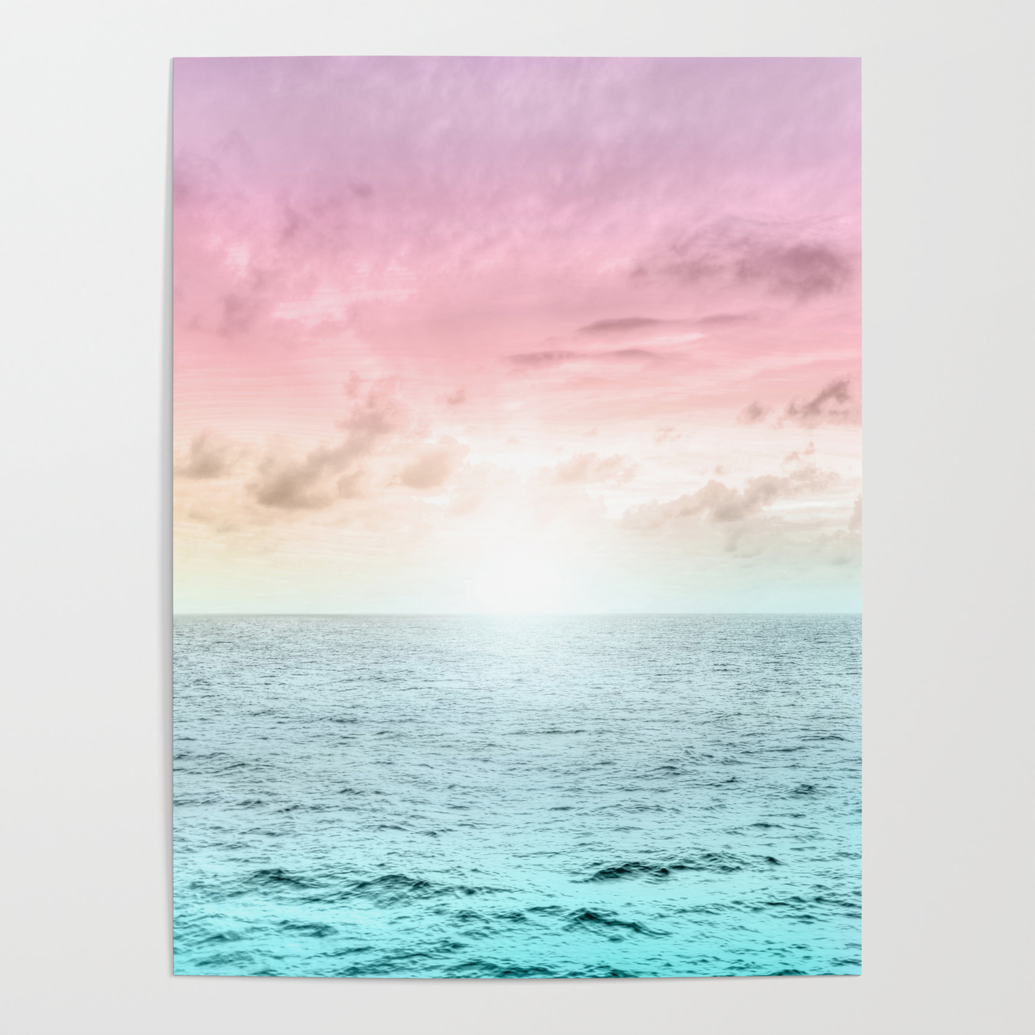 Pastel Beach Sunset Poster By Histrionicole Society6