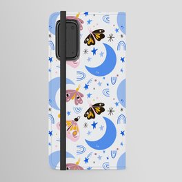 Moths and Moons - Blue & Pink Android Wallet Case
