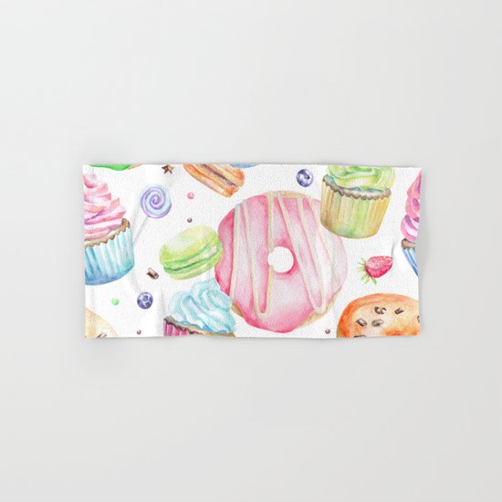Sweets Pattern Hand & Bath Towel