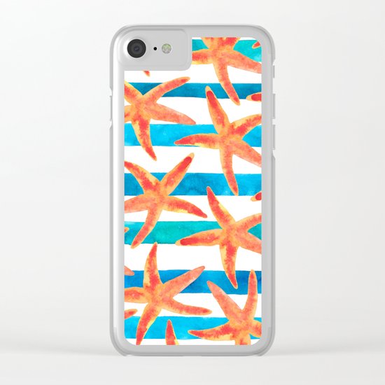 Starfish Tropics Clear iPhone Case