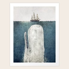 The Whale - vintage  Art Print