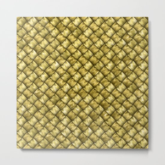 Patchwork Gold Metal Print