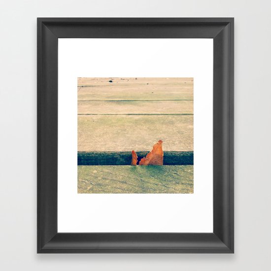 Lone Leaf Framed Art Print