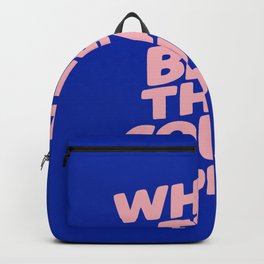 Whats The Best That Could Happen Backpack | Trippy, Inspirational, Rainbow, Vintage, Daily, Midcentury, Quotes, Yellow, Minimalism, Color 
