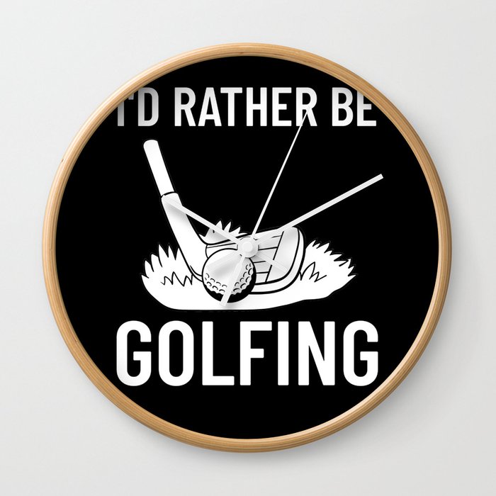 Golf Ball Golfing Player Golfer Training Beginner Wall Clock