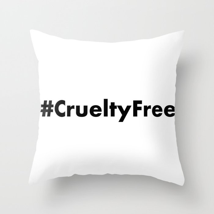 Hashtag Cruelty Free Throw Pillow