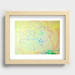 Modern Contemporary Abstract Line Art Recessed Framed Print