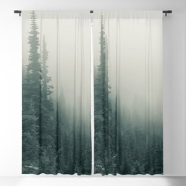 Fog Mist Misty Forest Ombre Island Northwest Washington Oregon Nature Outdoors Blackout Curtain