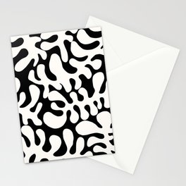 White Matisse cut outs seaweed pattern 3 Stationery Card