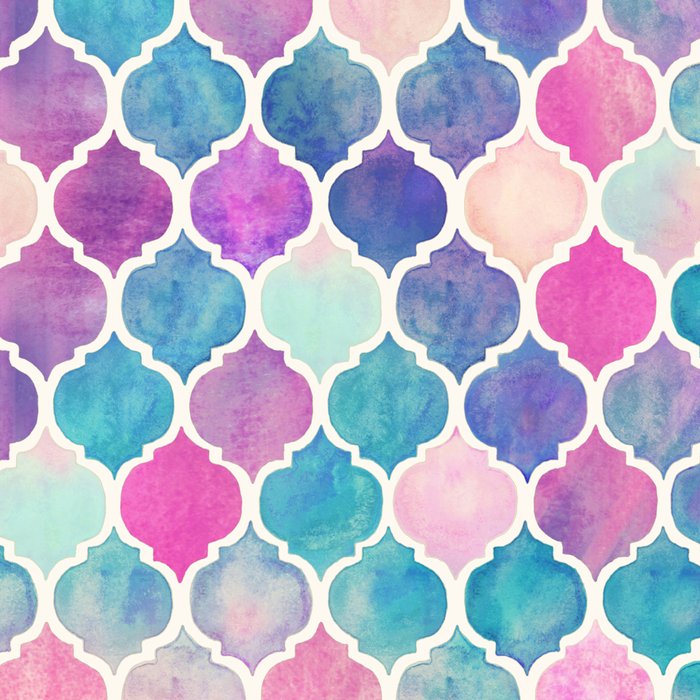 Rainbow Pastel Watercolor Moroccan Pattern Leggings by ...