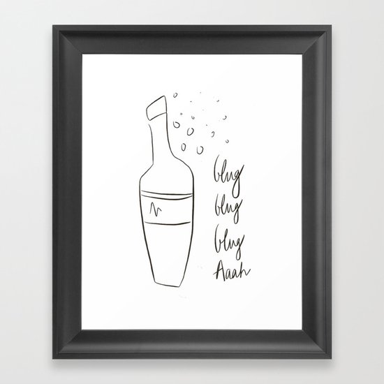 Glug Glug Glug Aah ! Framed Art Print