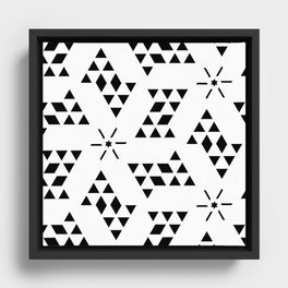 Triangle slide Pattern Framed Canvas