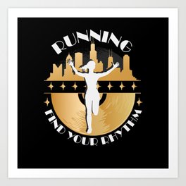 Marathon, Trail running, Find your Rhythm Art Print | Record, Giftidea, Runningwoman, Vintage, Vinyl, Retro, Surprise, Trailrunning, Marathon, Endurancesports 