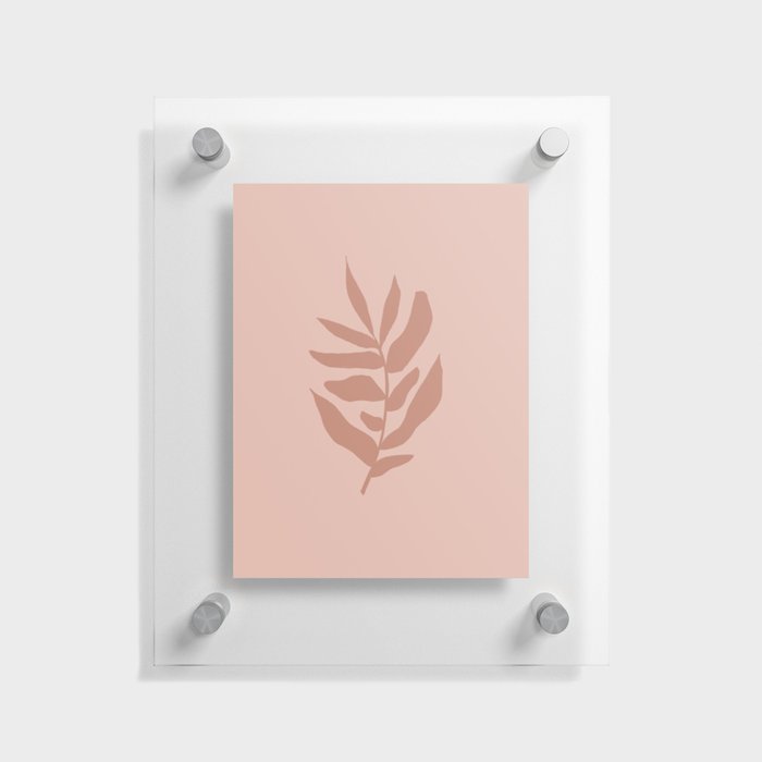 Leaf in Soft Pink Floating Acrylic Print
