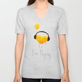 Flying heart V Neck T Shirt