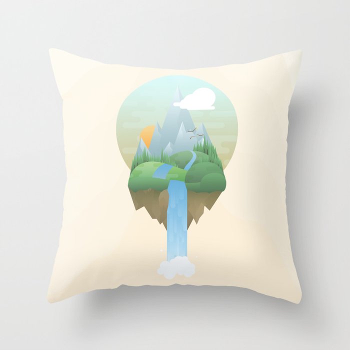 Our Island in the Sky Throw Pillow