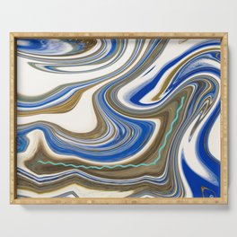 abstract swirls Serving Tray