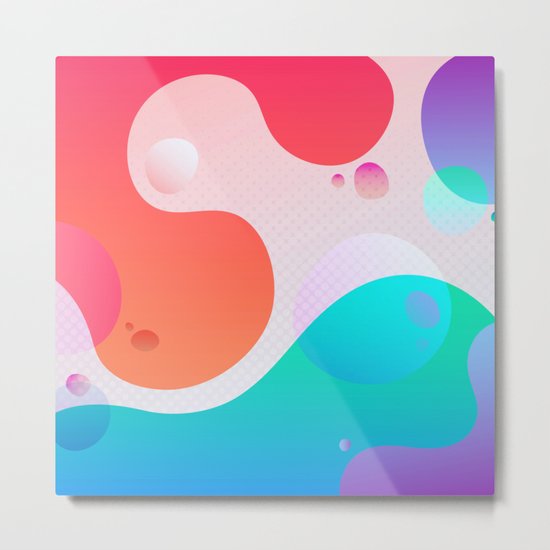 Abstract Waves Metal Print