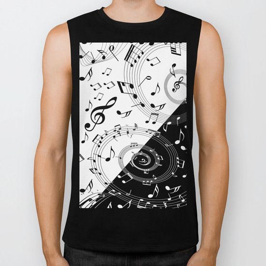 i love music Biker Tank