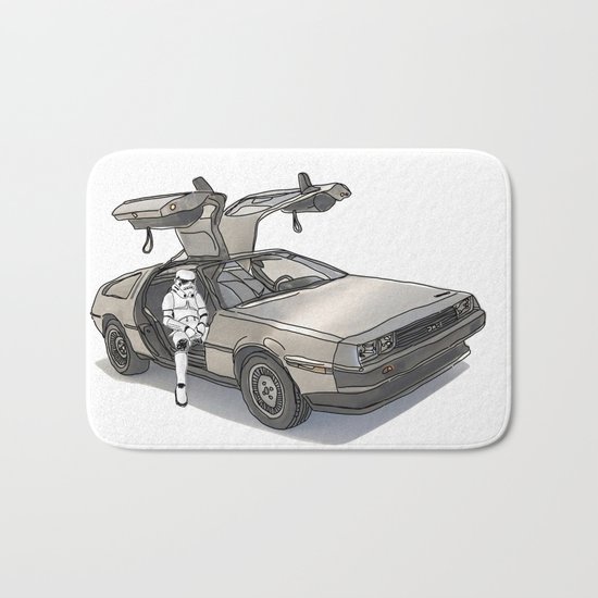 Stormtroooper in a DeLorean - star wars Bath Mat