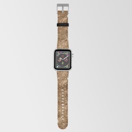 Bronze Diamond Studded Glam Pattern Apple Watch Band