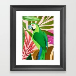 Parrot in a Tropical Setting 3 Framed Art Print