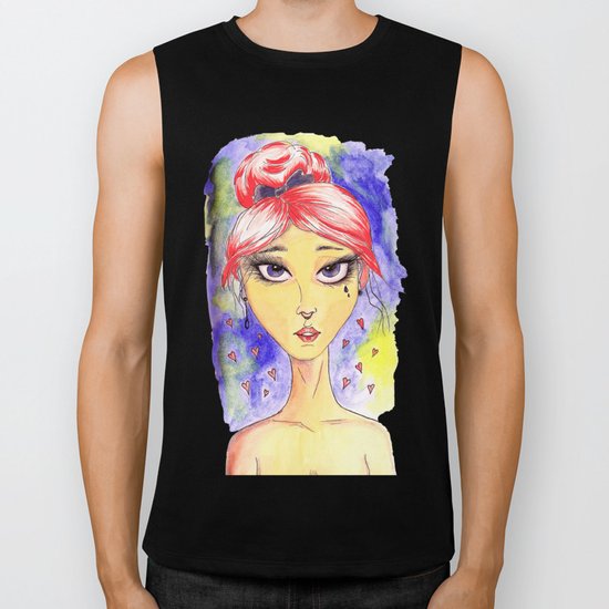 Isabella Watercolor Biker Tank