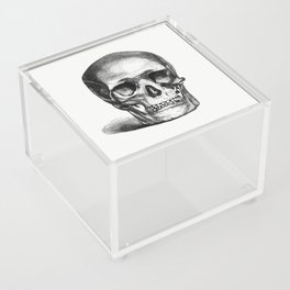 Vintage European Style Skull Engraving from Annals of Winchcombe and Sudeley Acrylic Box