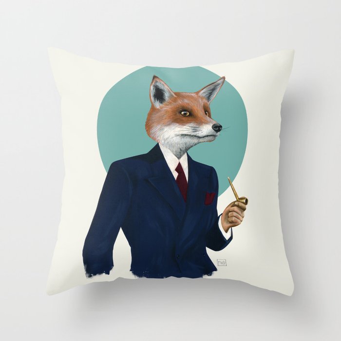 Mister Fox Throw Pillow
