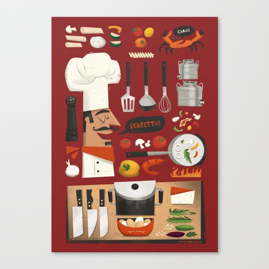 Italian Kitchen Canvas Print