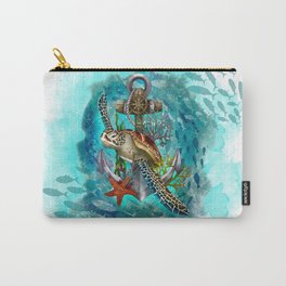 Turtle and Sea Carry-All Pouch