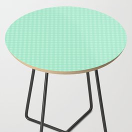 Mint Green Gingham Side Table