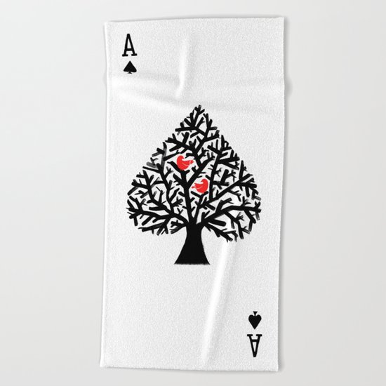 Ace of spade Beach Towel
