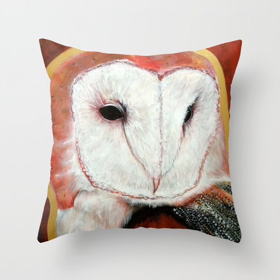 Dos Owl Throw Pillow